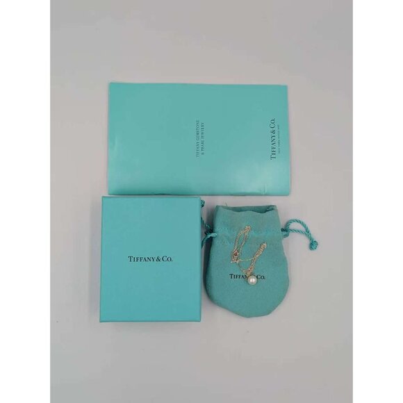 Pre-owned Tiffany & Co Silver Elsa Peretti White Pearl Pendant Necklace - Picture 9 of 12